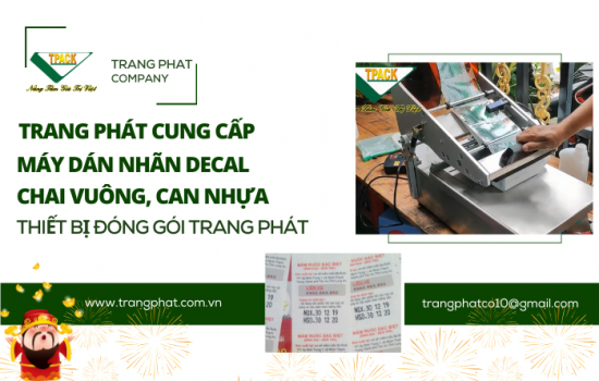 Máy Dán Nhãn Can Nhựa, Chai Vuông Chất Lượng Cao Tại Trang Phát Tpack