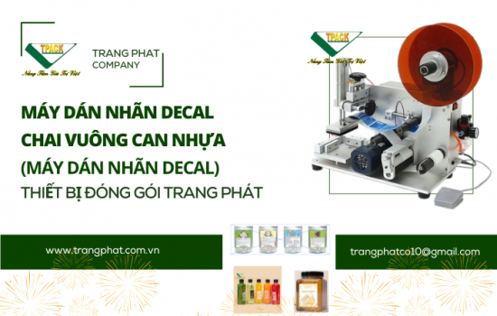 Giới Thiệu Máy Dán Nhãn Decal Cho Chai Vuông, Can Nhựa Các Loại - Giải Pháp Tối Ưu Cho Quá Trình Dán Nhãn